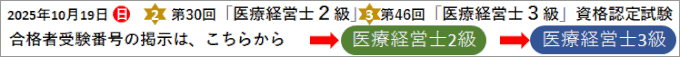 第30回2級 第46回3級 医療経営士 資格認定試験